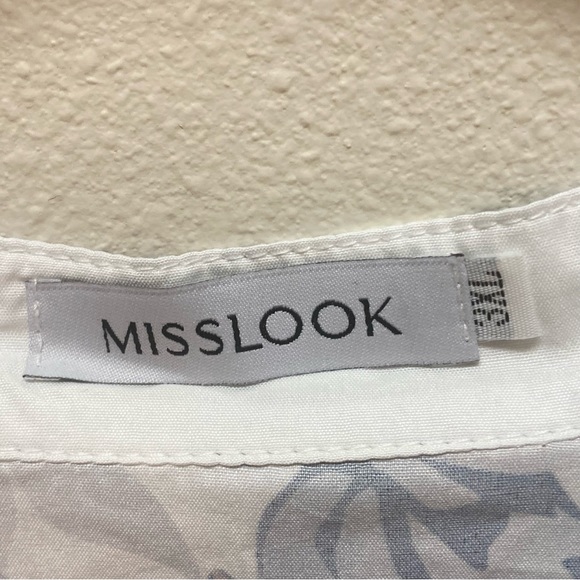 MISSLOOK Floral Print Balloon Sleeve V-Neck Blouse Size 3XL - Picture 5 of 8